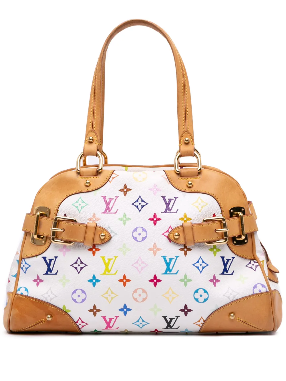 Louis Vuitton Pre-Owned 2009 モノグラム マルチカラー クラウディア ショルダーバッグ - ホワイト Louis Vuitton Pre-Owned 2009 モノグラム マルチカラー クラウディア ショルダーバッグ - ホワイト