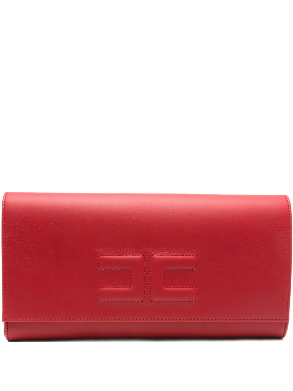 Elisabetta Franchi Leren clutch Rood