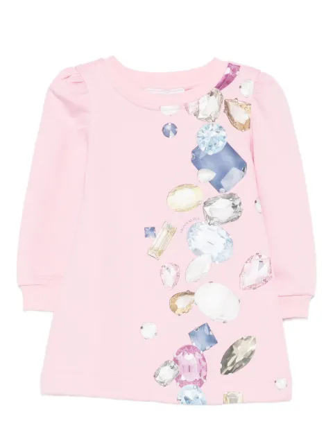 Monnalisa jewel-print casual dress
