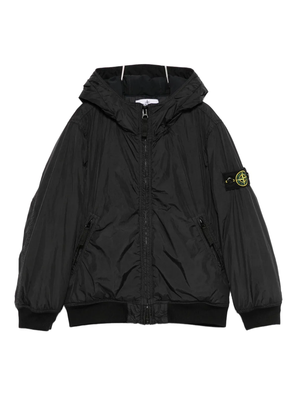 Stone Island Junior Jack met capuchon Zwart