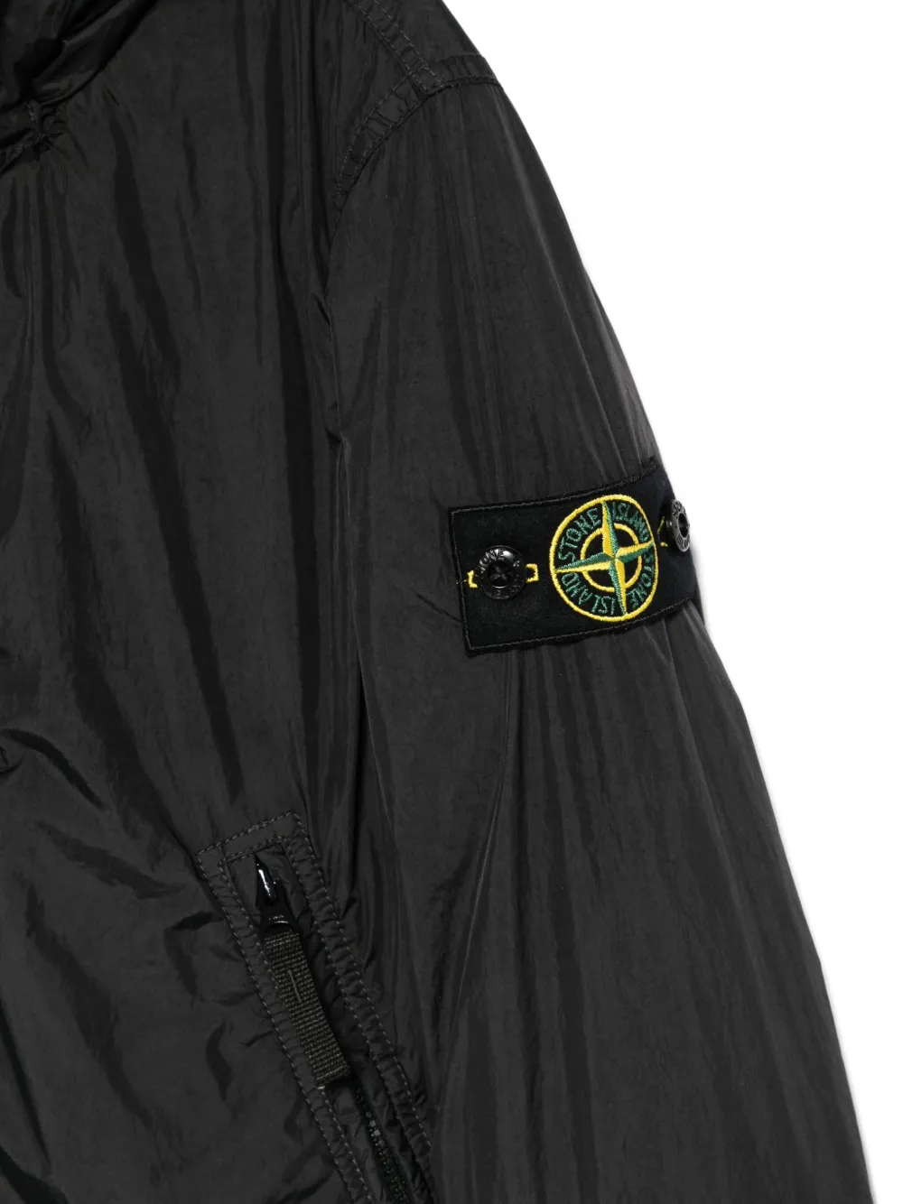 Stone Island Junior Jack met capuchon Zwart