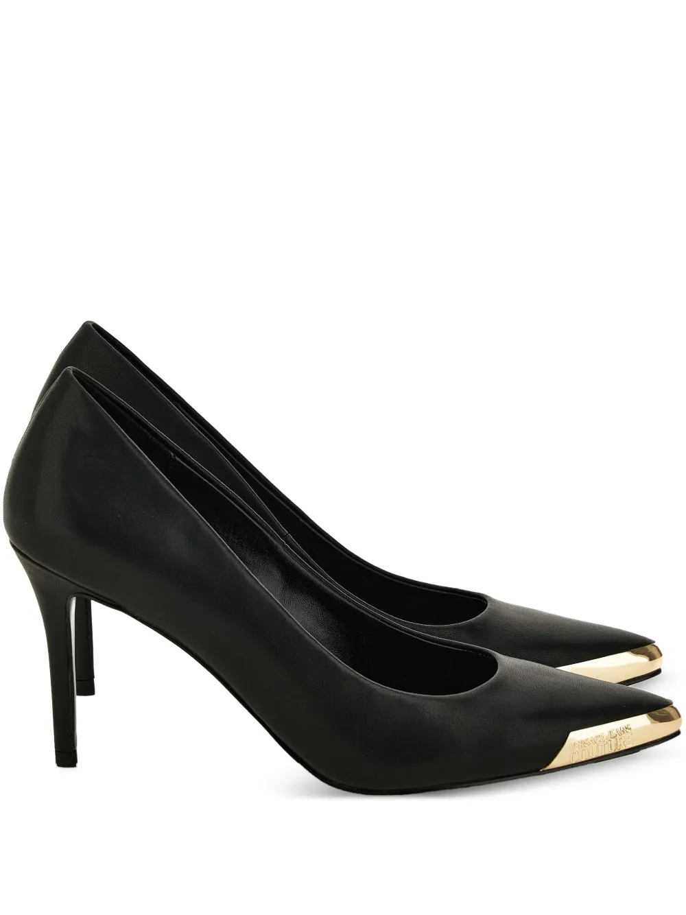 Versace Jeans Couture metallic-toe pumps Black