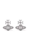 Vivienne Westwood orb cross earrings - Silver