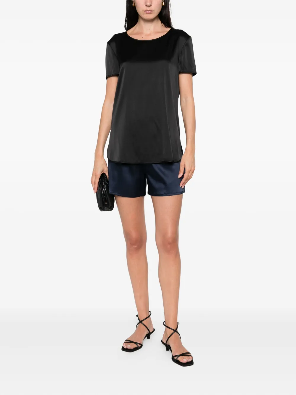 Max Mara Satijnen top Zwart
