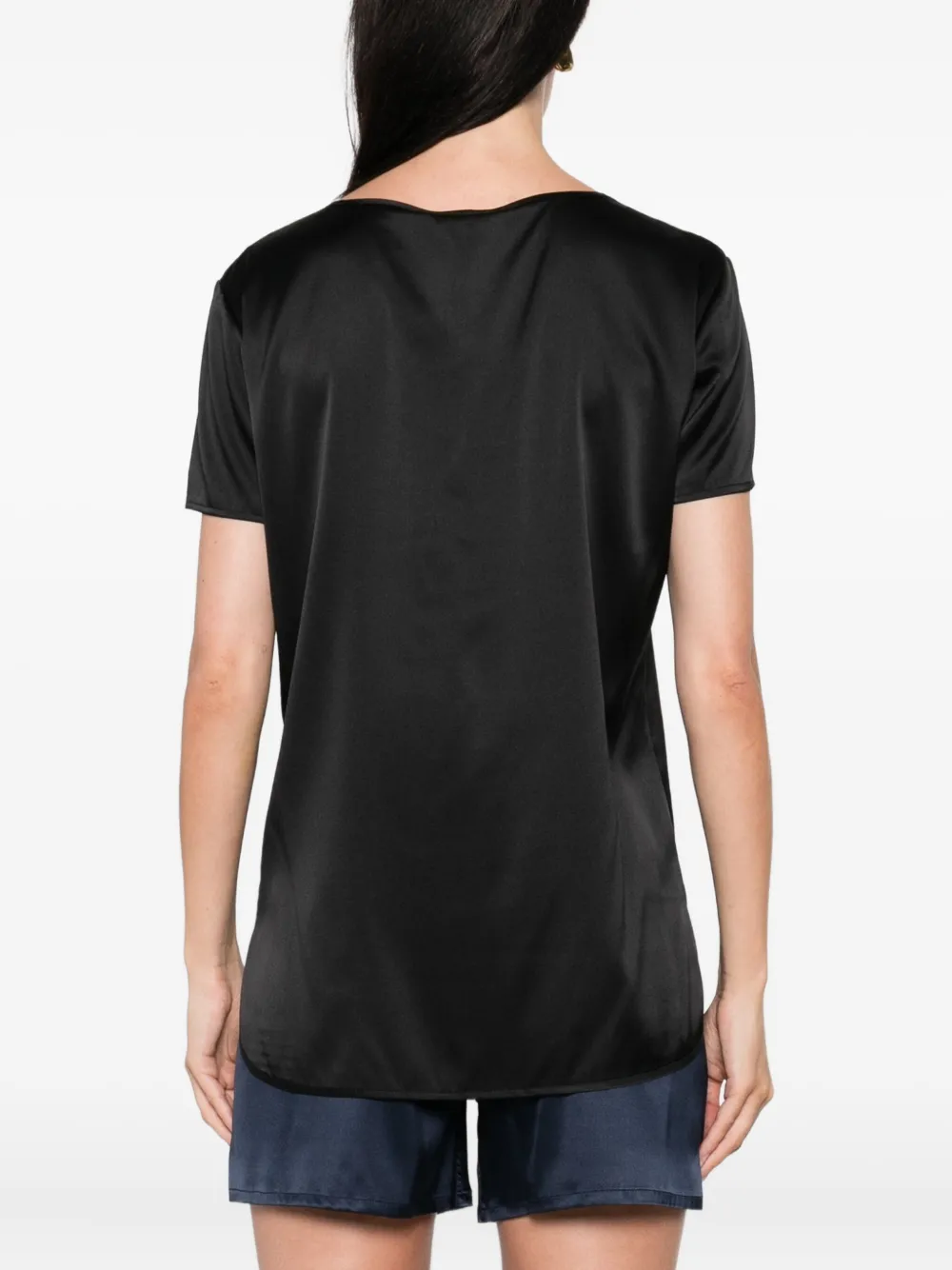 Max Mara Satijnen top Zwart