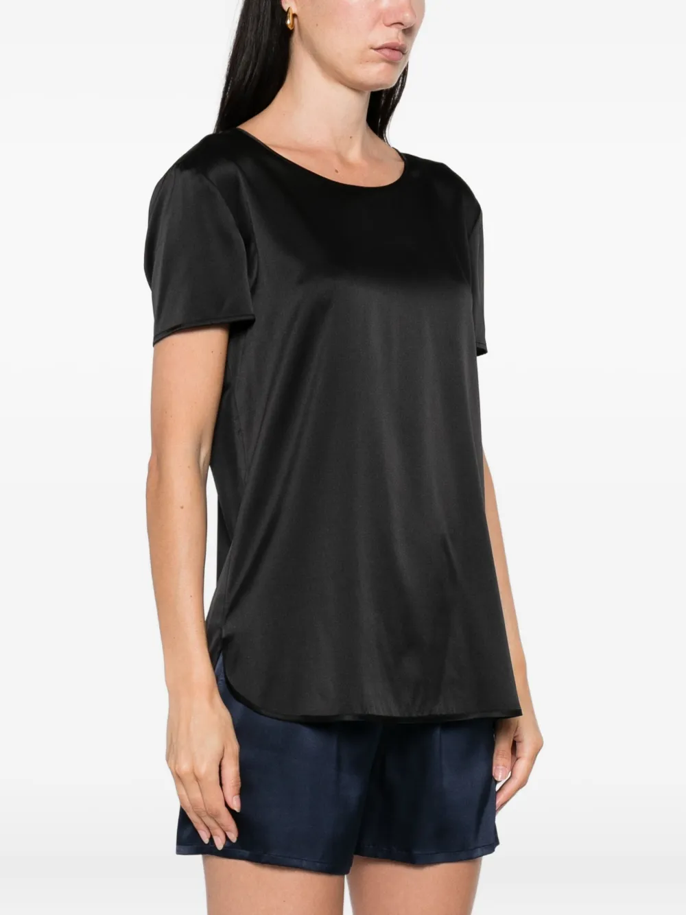 Max Mara Satijnen top Zwart