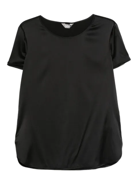 Max Mara top satinado manga corta
