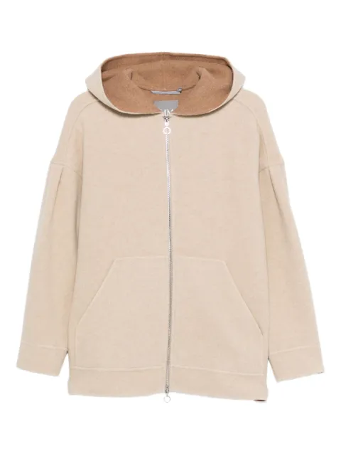 Max Mara hooded zip-front jacket