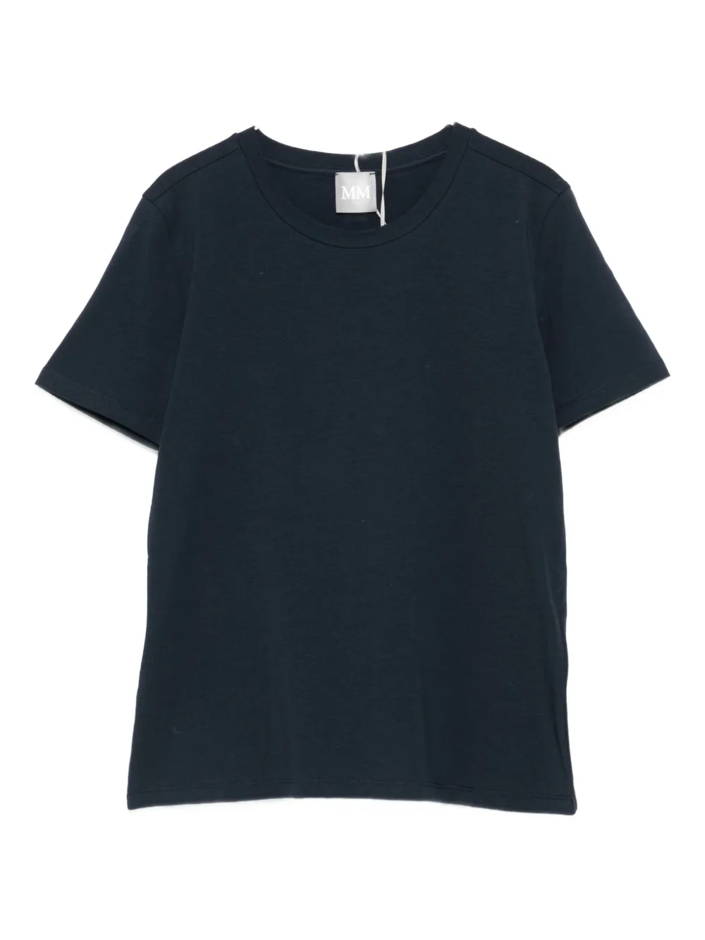 Max Mara Round-neck Cotton T-shirt In Blue