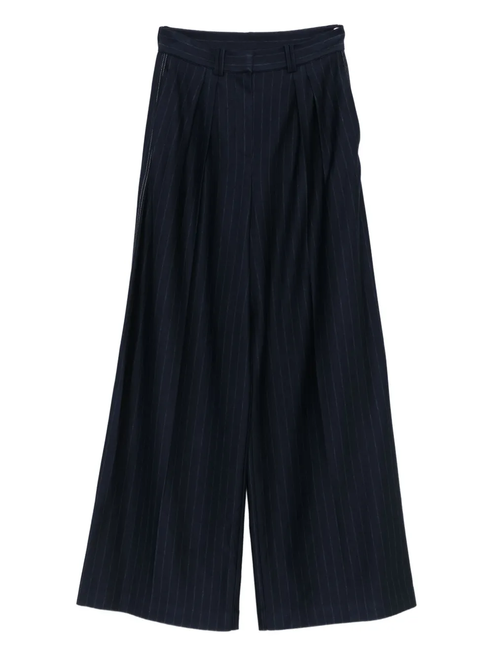 Max Mara pinstripe pleated trousers Blauw