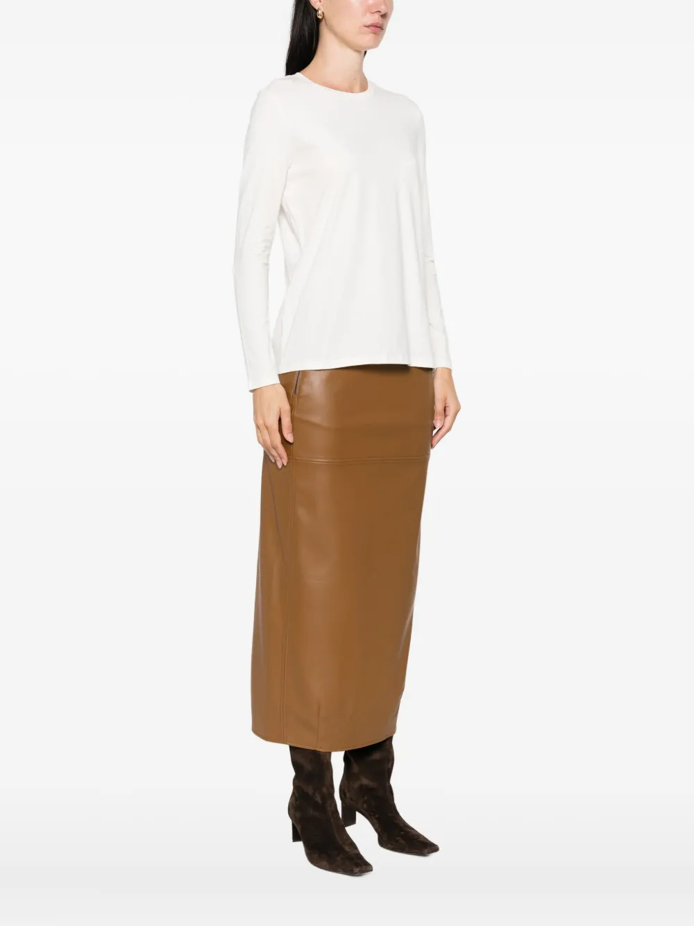 Max Mara T-shirt met lange mouwen Beige