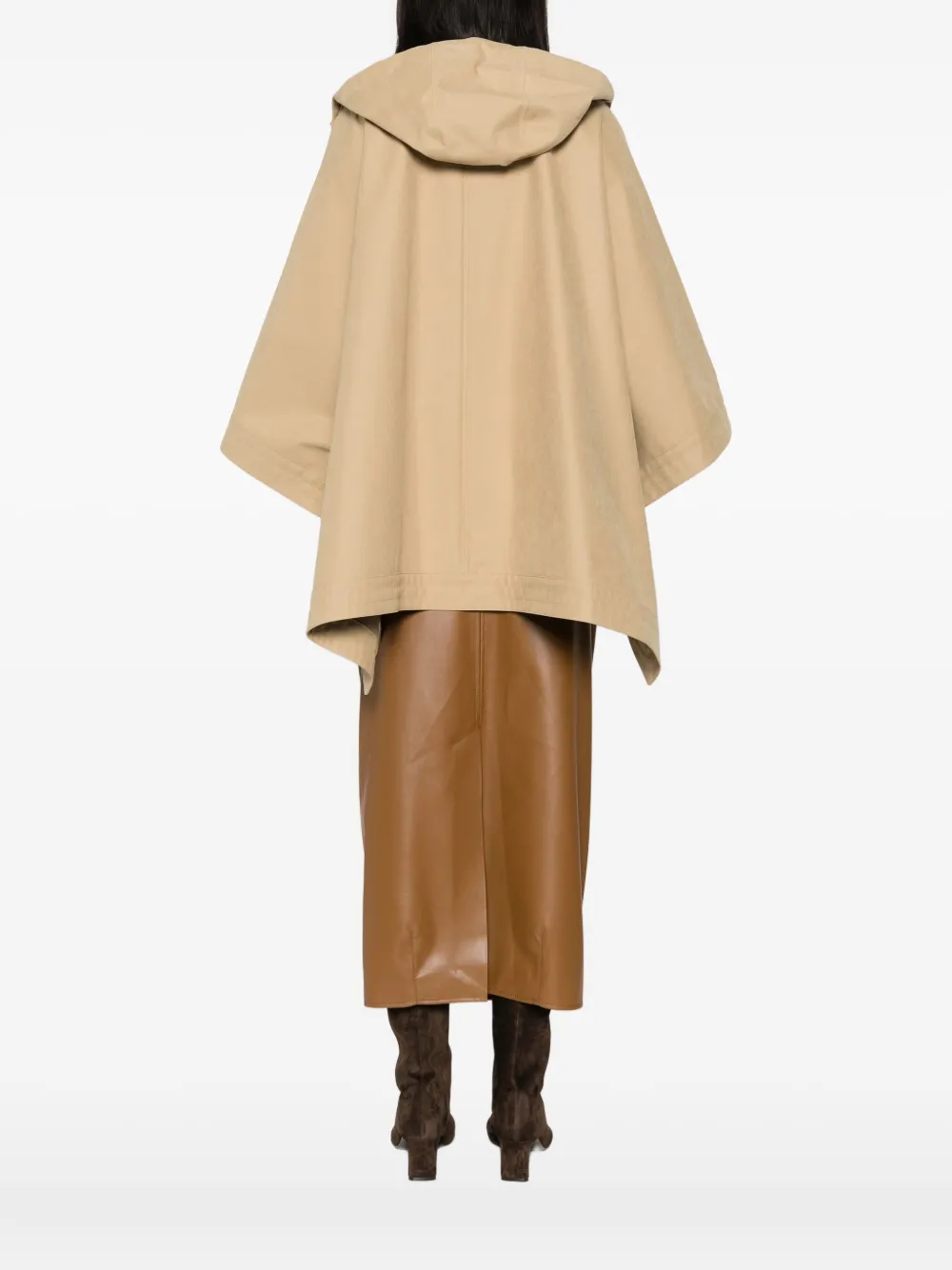 Max Mara hooded button-fastening jacket Beige
