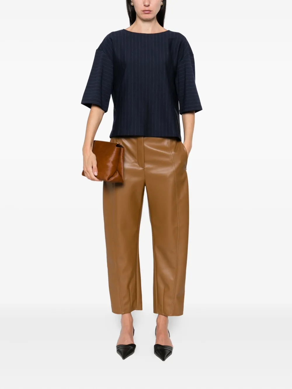 Max Mara pinstripe short-sleeved top | T-shirts & Jerseys | Image 2
