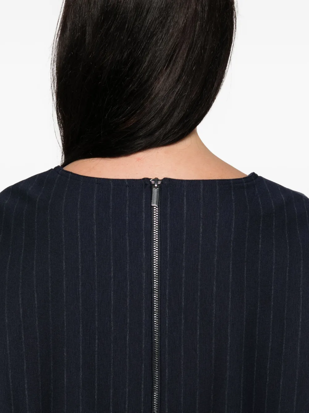 Max Mara pinstripe short-sleeved top Blauw