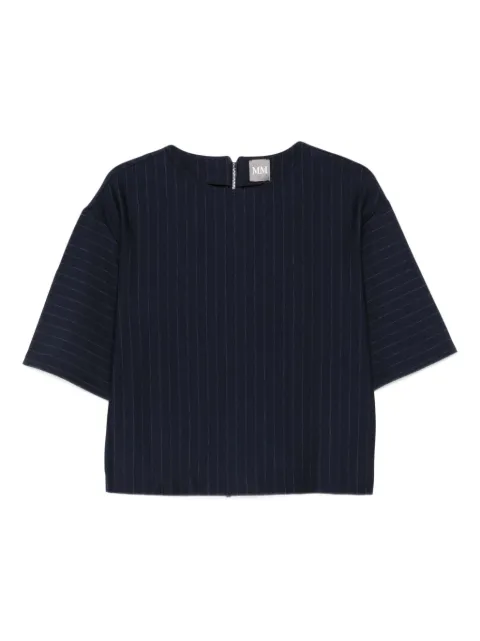 Max Mara haut rayé à manches courtes