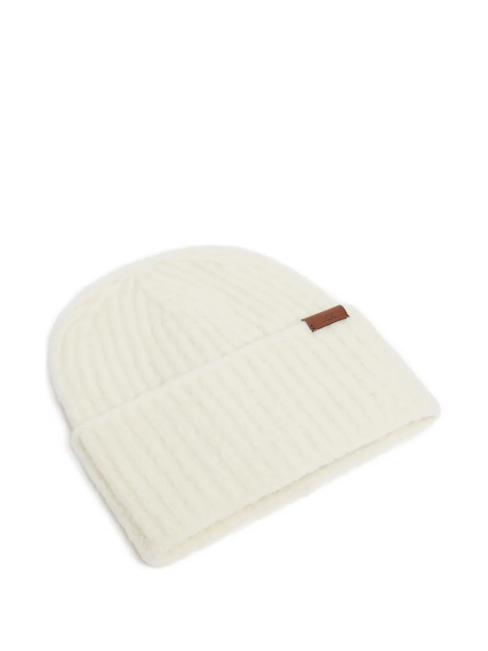 Max Mara ribbed label hat - Beige