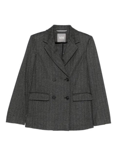 Max Mara herringbone double-breasted jacket