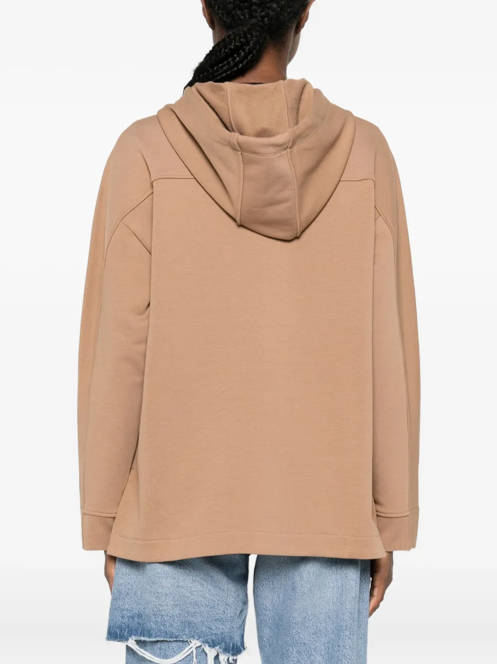 Max Mara Onore Zip-up Hoodie In Brown