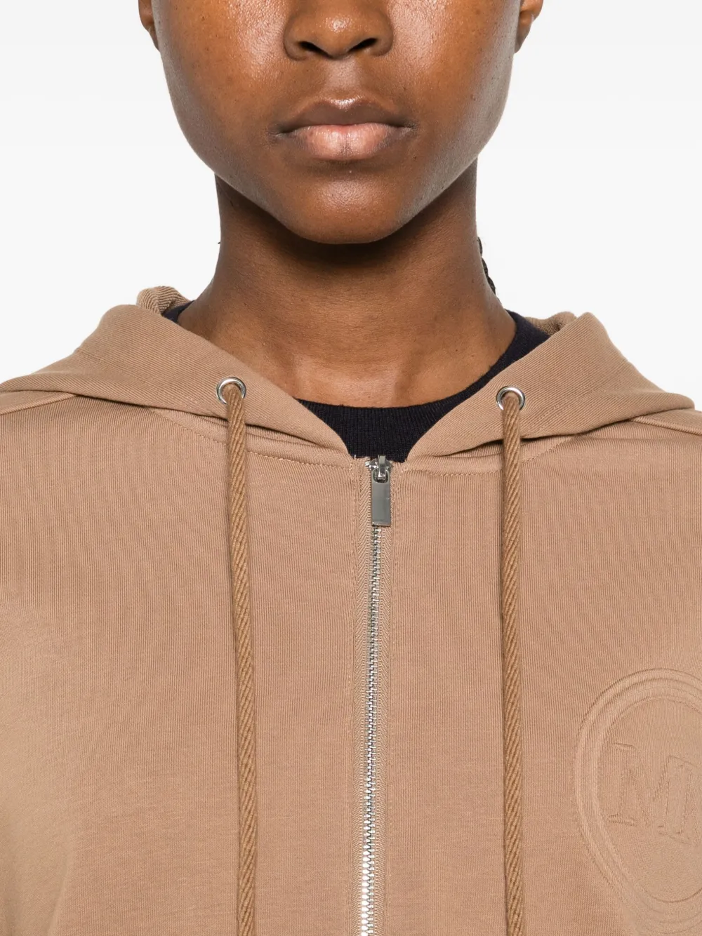 Max Mara Onore Zip-up Hoodie In Brown