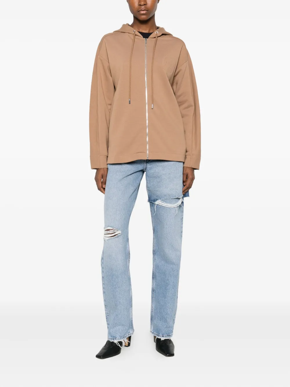 Max Mara Onore zip-up hoodie - Bruin