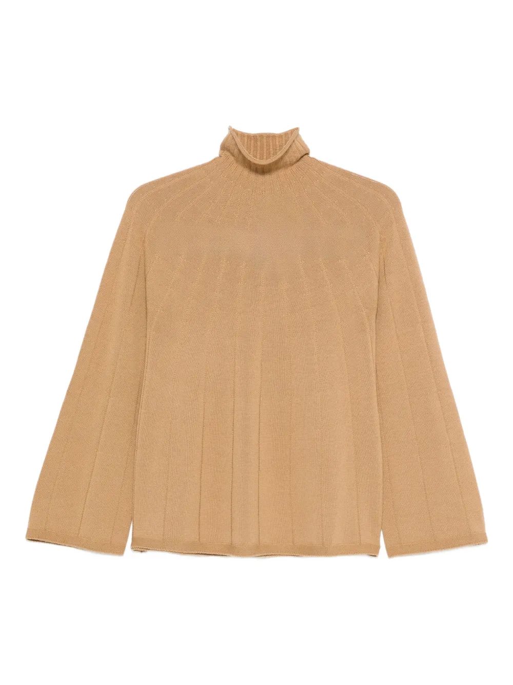 Max Mara タートルネック リブセーター - ブラウン Max Mara タートルネック リブセーター - ブラウン