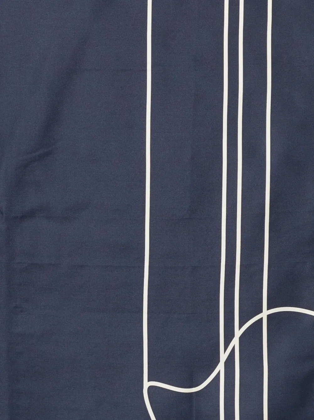 Max Mara Abstract-line Silk Scarf In Blue