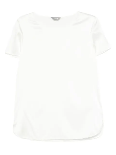 Max Mara top satinado manga corta