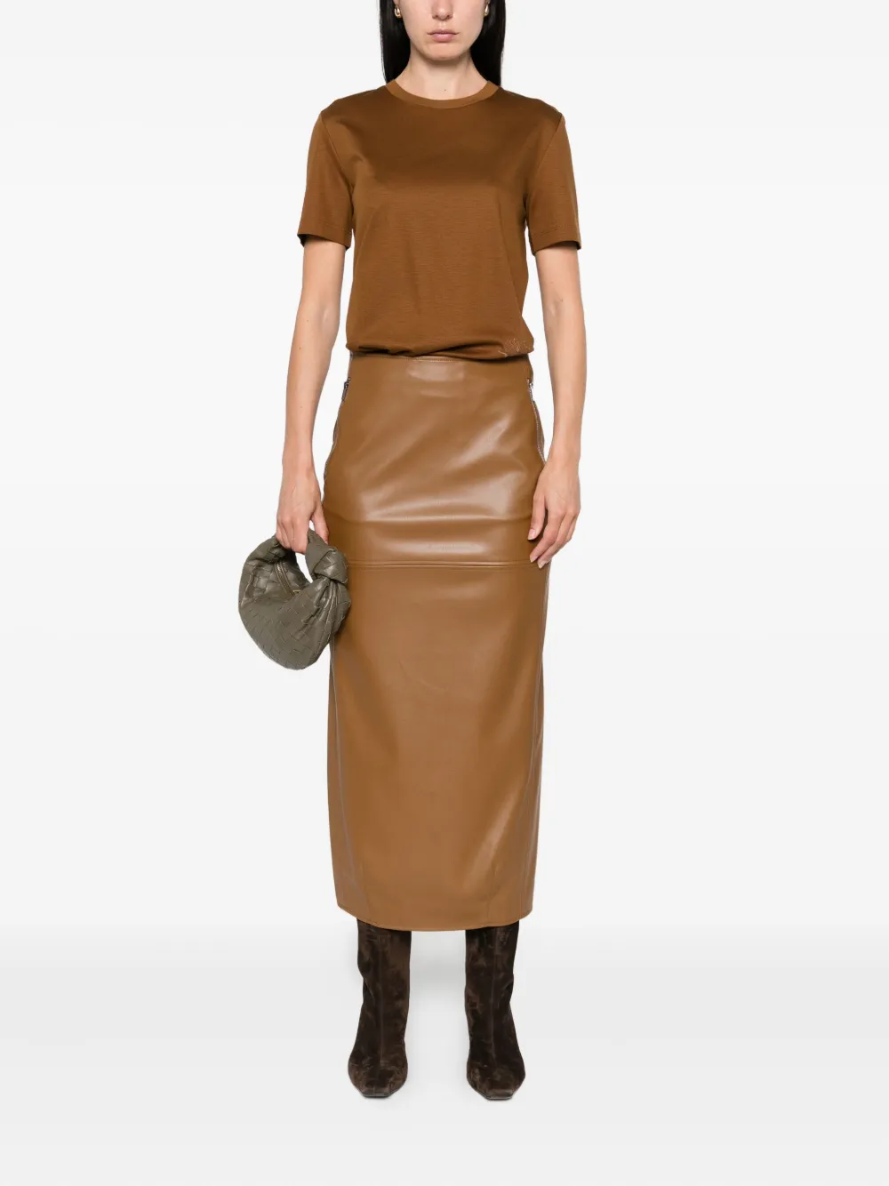 Max Mara zip-pocket faux-leather skirt | High-Waisted Skirts | Image 2