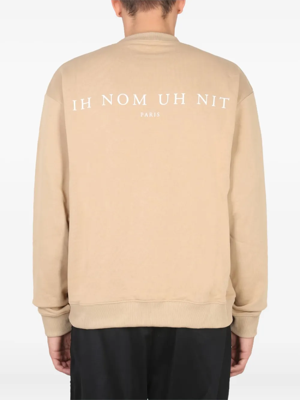 Ih Nom Uh Nit Sweater met logoprint Beige