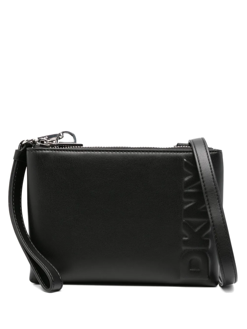 DKNY Crossbodytas met logo-reliëf Zwart