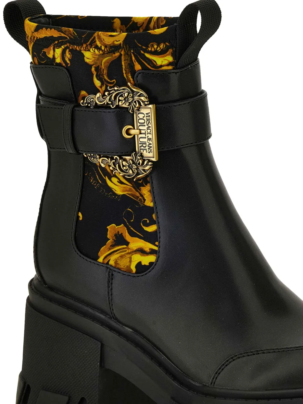 Versace Jeans Couture buckle-detail platform boots Black