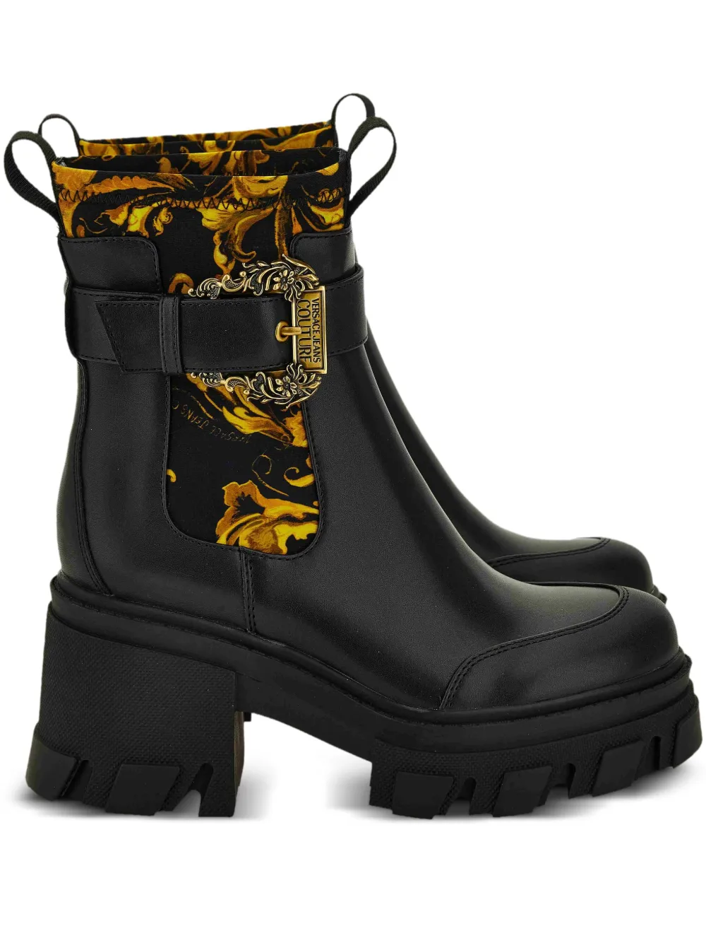 Versace Jeans Couture buckle-detail platform boots Black