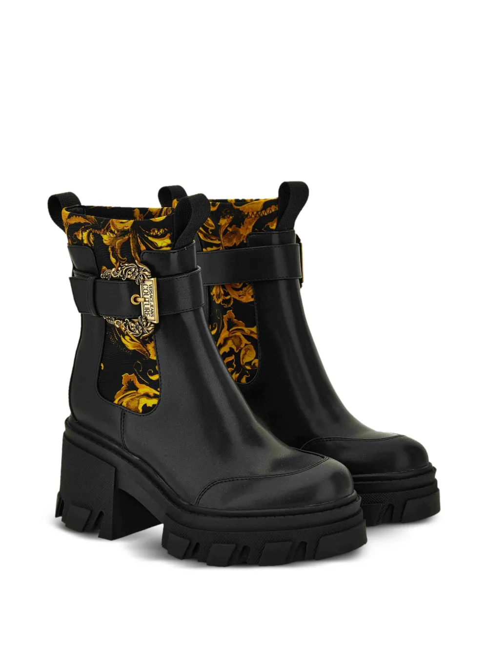 Versace Jeans Couture buckle-detail platform boots Black