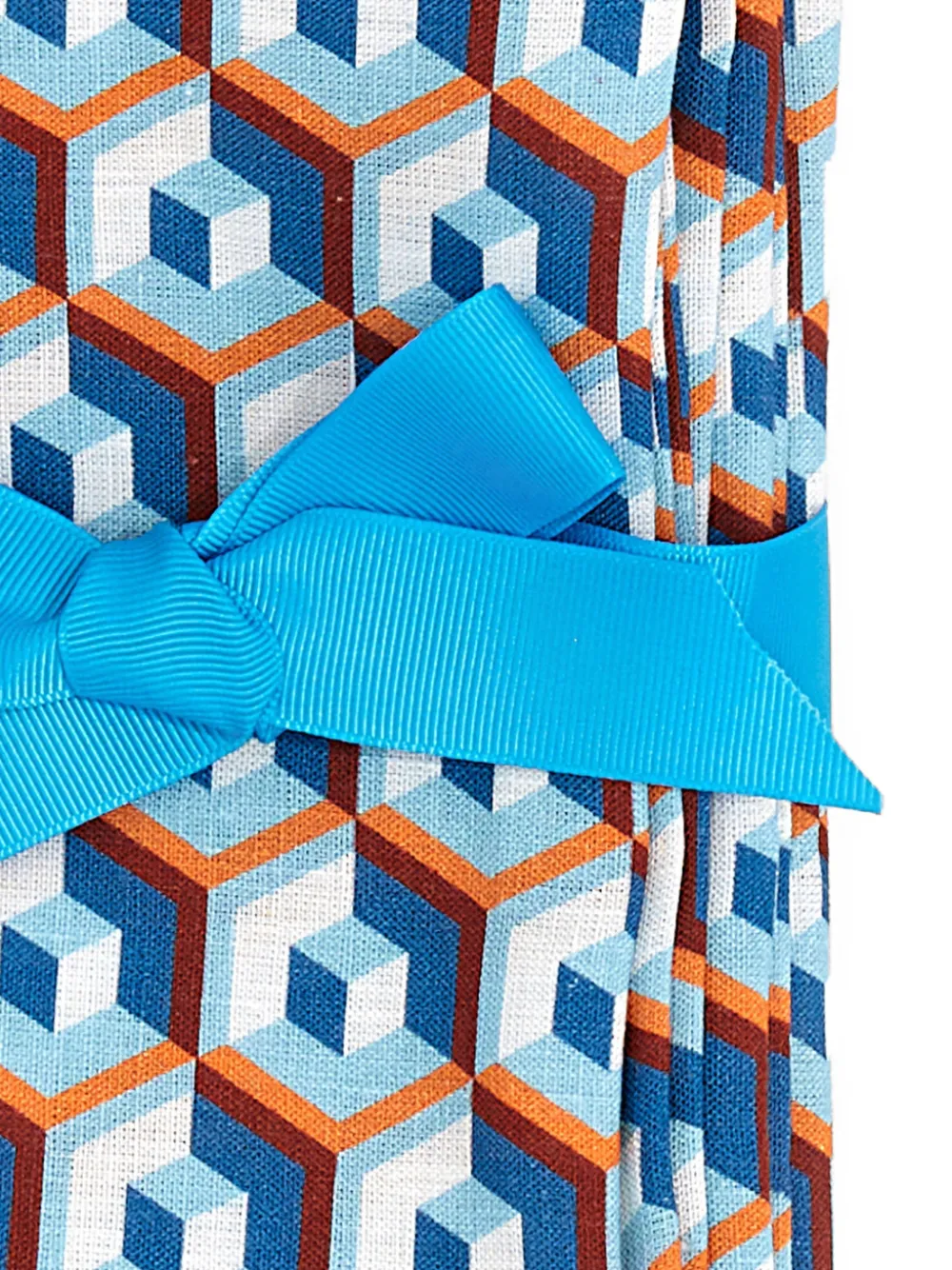  La Doublej Geometric Print Bow Accessory - Blue 