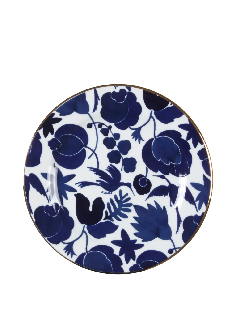 La DoubleJ floral-print plate - Blau
