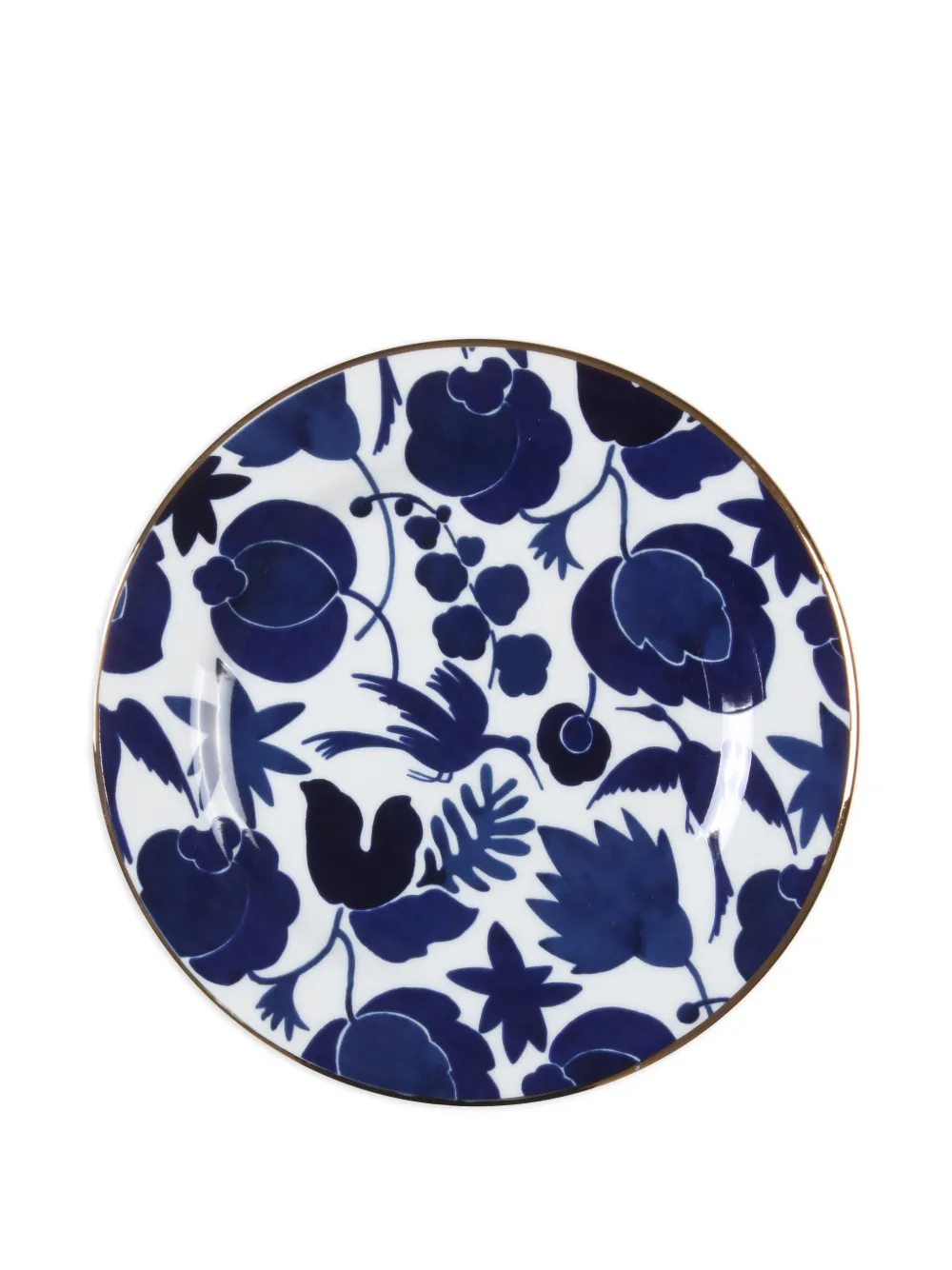 La DoubleJ floral-print plate - Blau