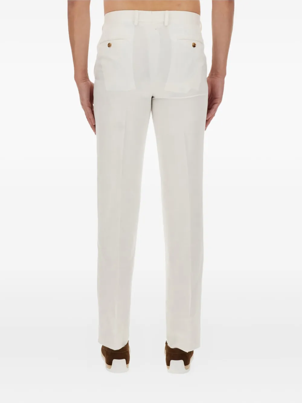 Lardini Linnen broek Wit