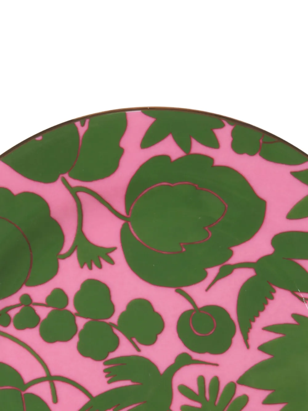  La Doublej Floral-pattern Plate - Pink 
