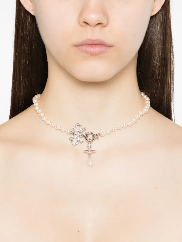 Vivienne Westwood Rigoberta リボン ネックレス | シルバー