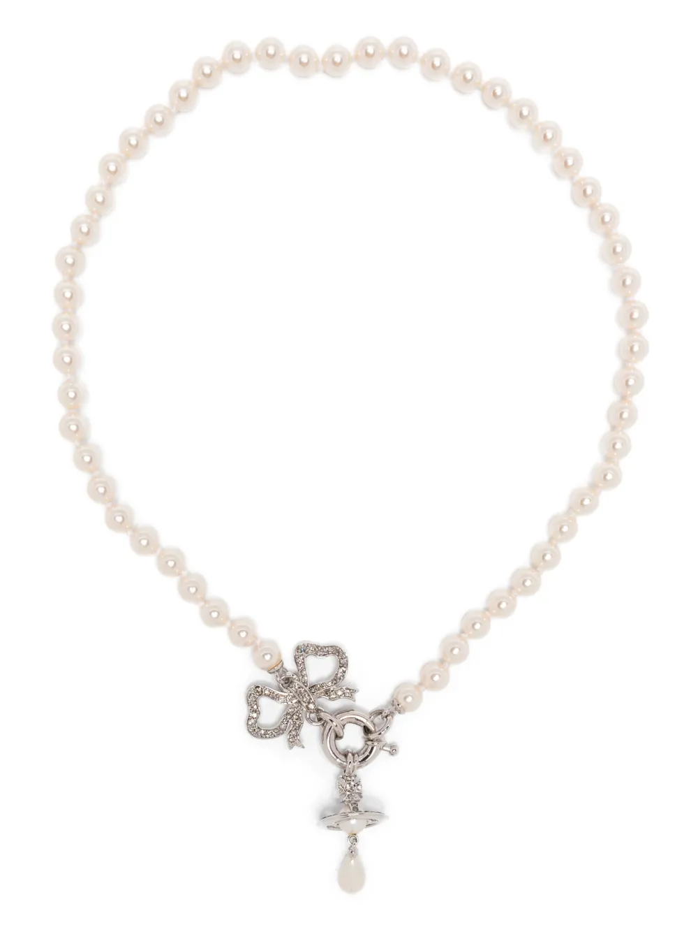 Vivienne Westwood Rigoberta bow-detail necklace | Silver | Image 1