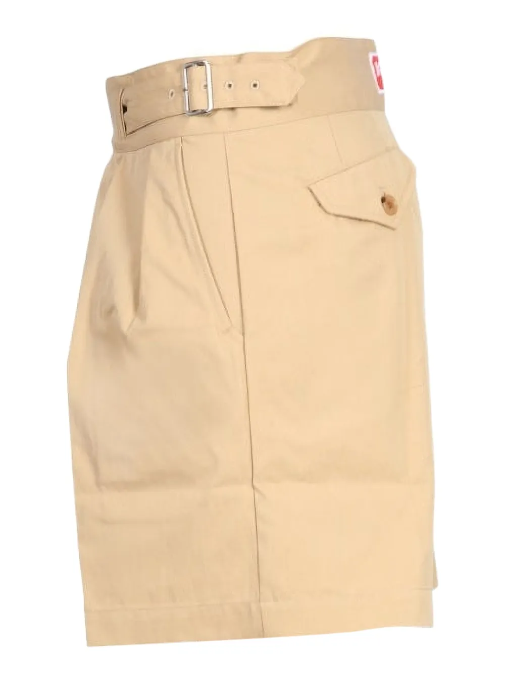 Kenzo Geplooide shorts met riem Beige