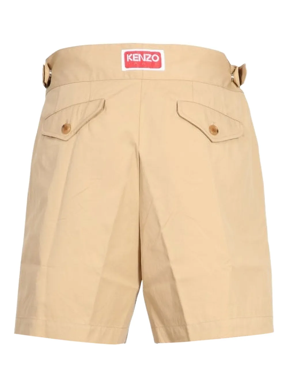 Kenzo Geplooide shorts met riem Beige