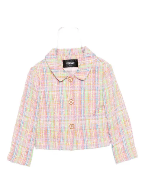 Versace Kids tweed check jacket