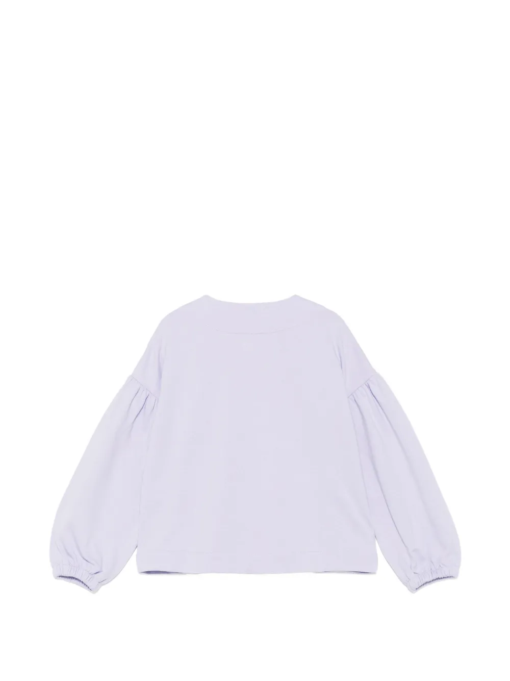 Il Gufo Sweater met pofmouwen en rits Paars