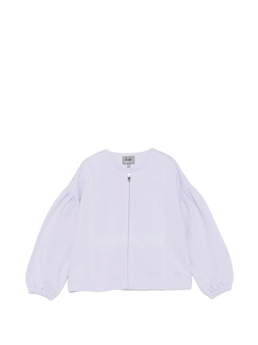 Il Gufo puff-sleeve zip-up sweatshirt - Viola