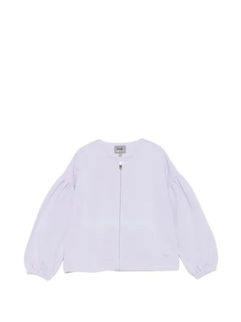 Il Gufo puff-sleeve zip-up sweatshirt