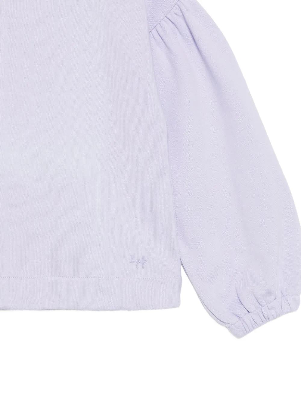 Il Gufo Sweater met pofmouwen en rits Paars