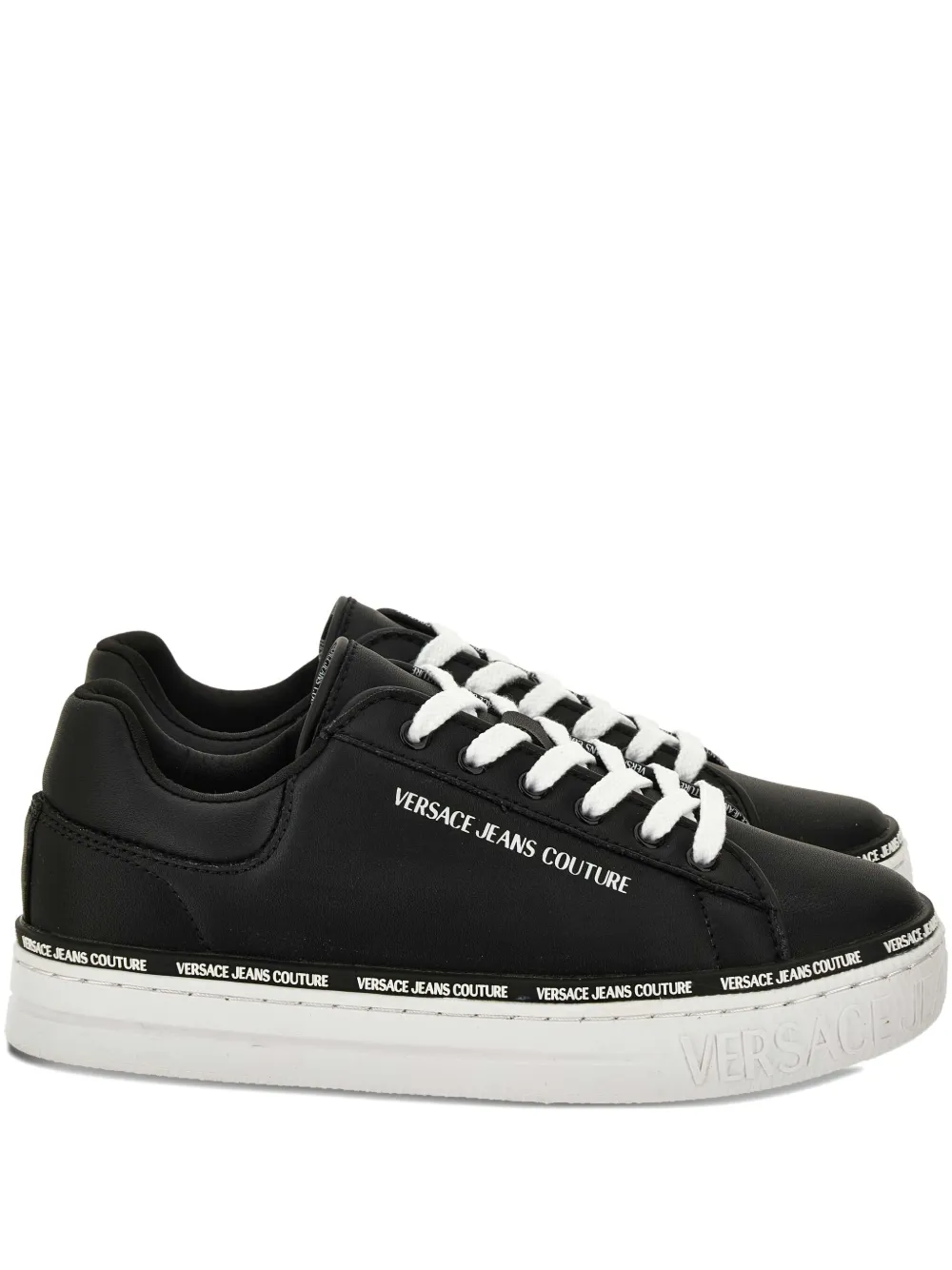 Versace Jeans Couture logo-detail lace-up trainers | Black | Image 1