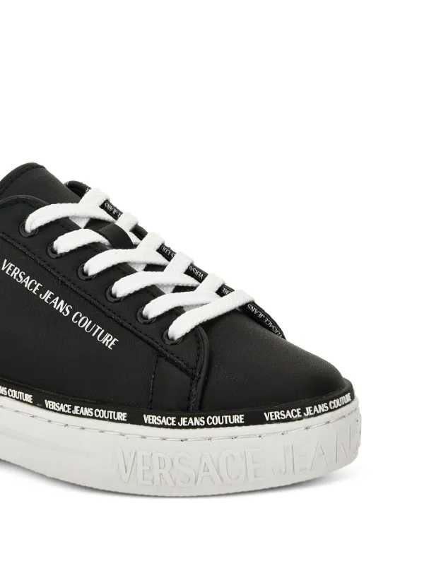 VERSACE ブラック レースアップ スニーカー Versace Jeans Couture レースアップ スニーカー | ブラック | FARFETCH JP