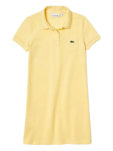 Lacoste Kids vestido midi con bolsillo de parche
